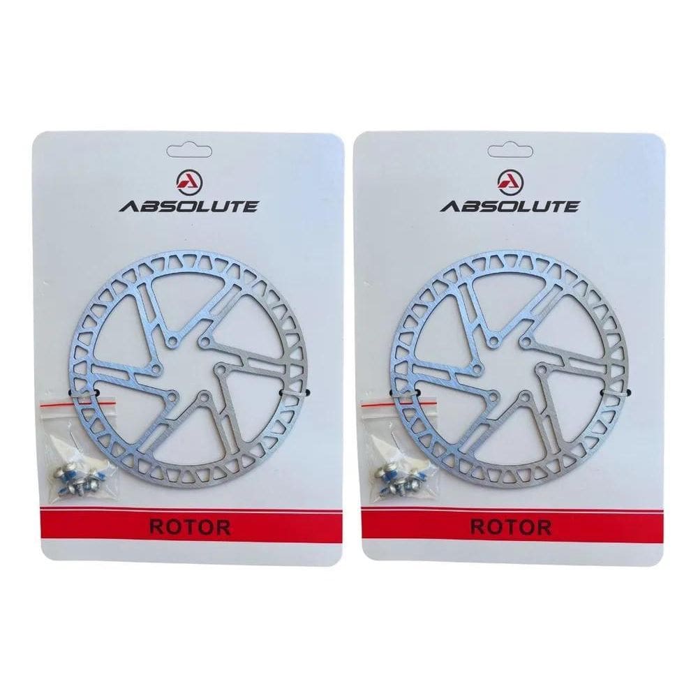 2X Disco Freio Rotor Bike Absolute 160Mm Inox 6 Paraf Par 2U