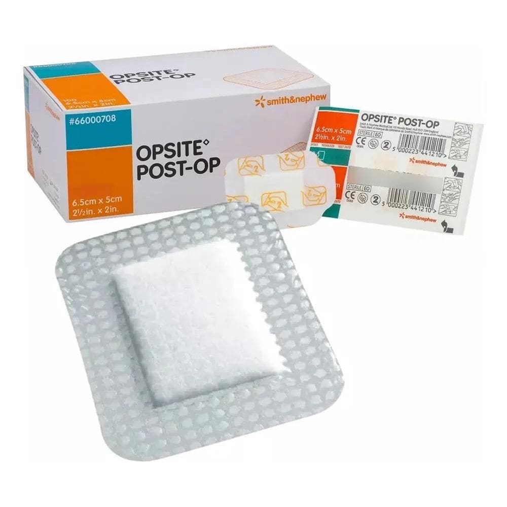Opsite Post-Op Transparente Impermeável 6,5Cm X 5Cm - 10 Un