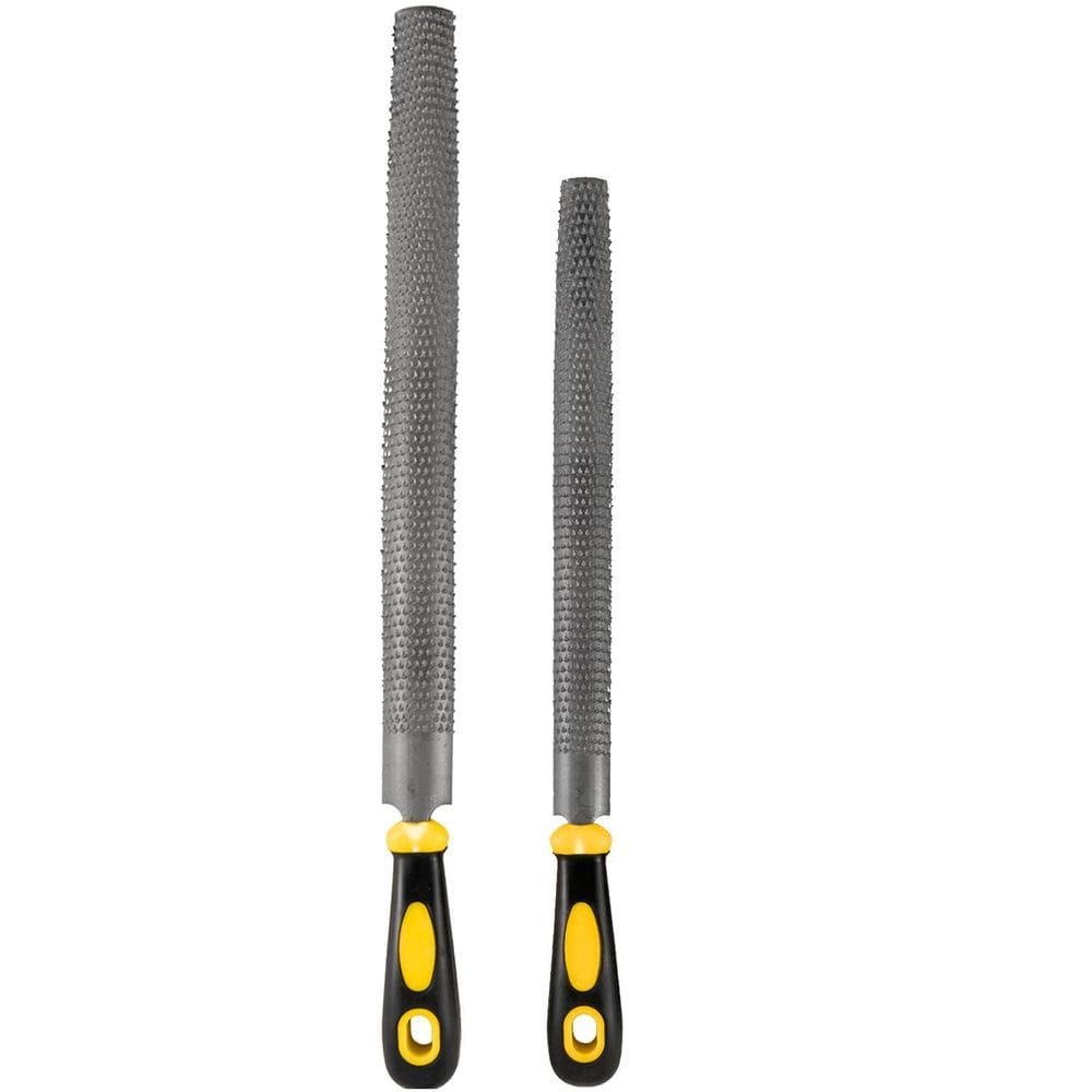 Kit 2 Lima Grosa 10 E 12 Meia Cana Com Cabo Eda Profissional