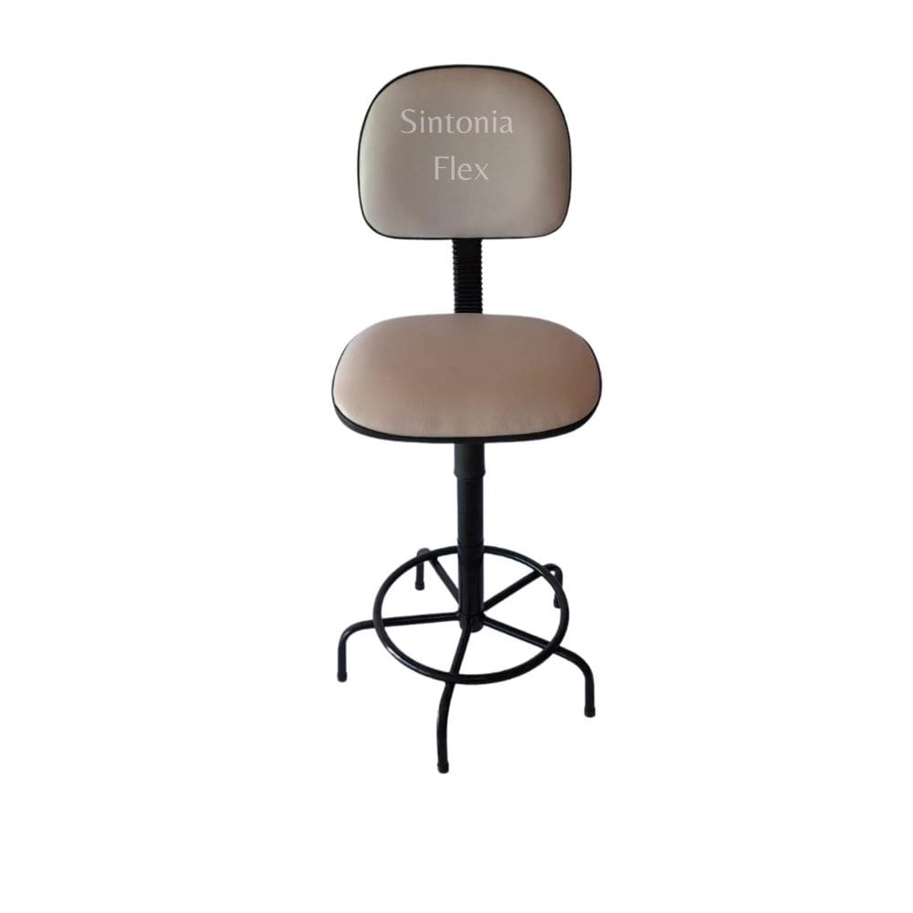 Cadeira Secretaria Caixa Alta Base Ferro Sem Rodízio Corano