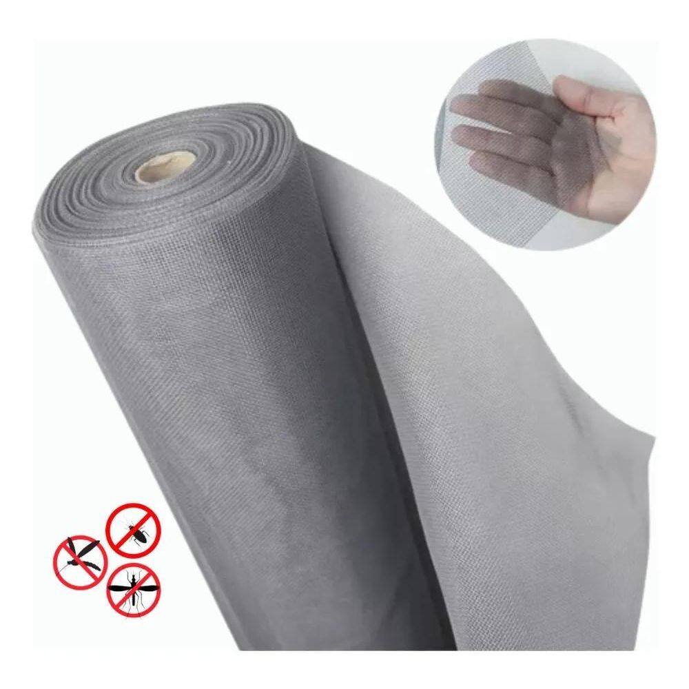 2X Rolo Tela Mosquiteira Cinza Polietileno 1,50M X 10 Metros