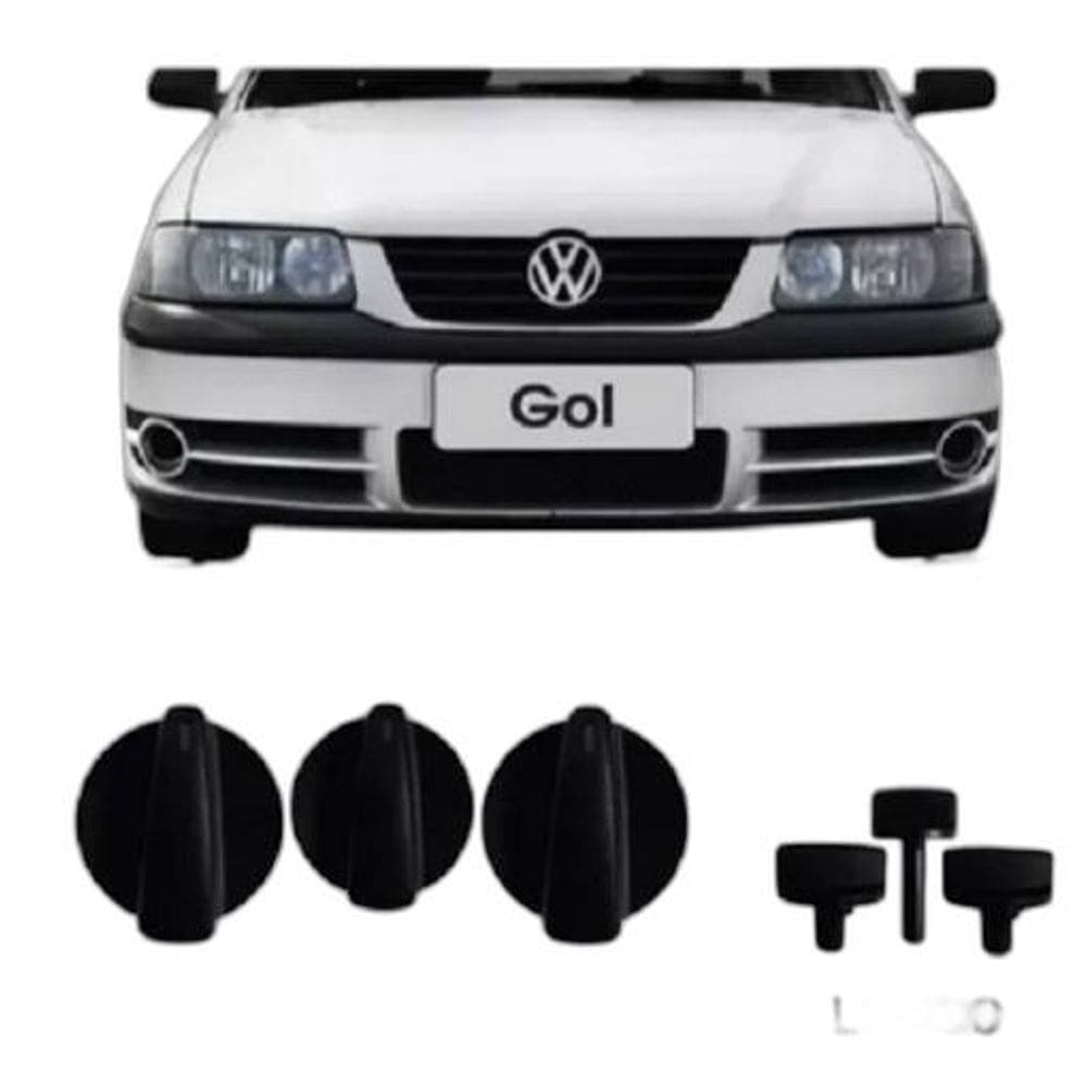 Botão 3 Pçs Comando Ar Condicionado Gol Parati Saveiro G3 G4