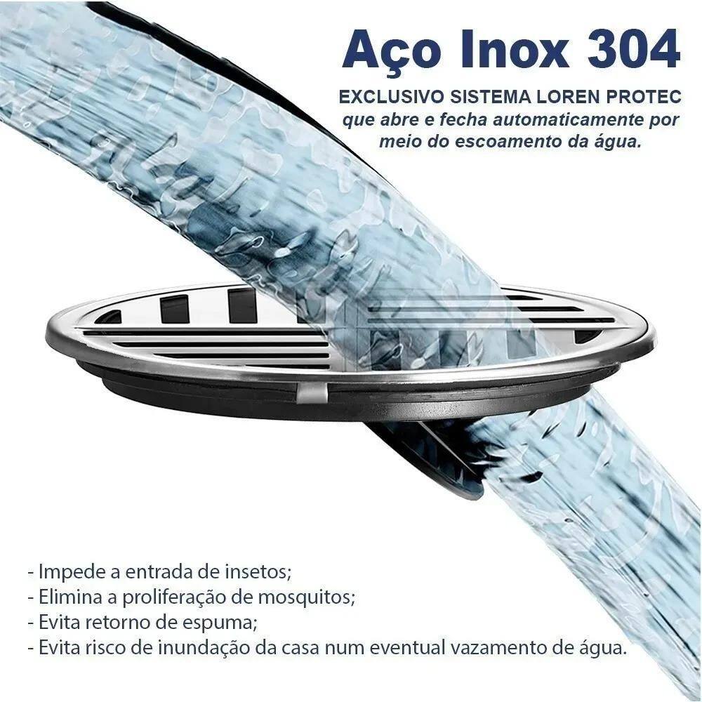 2X Grelha Ralo Banheiro Lorenzetti Anti Inseto Redonda 100X1