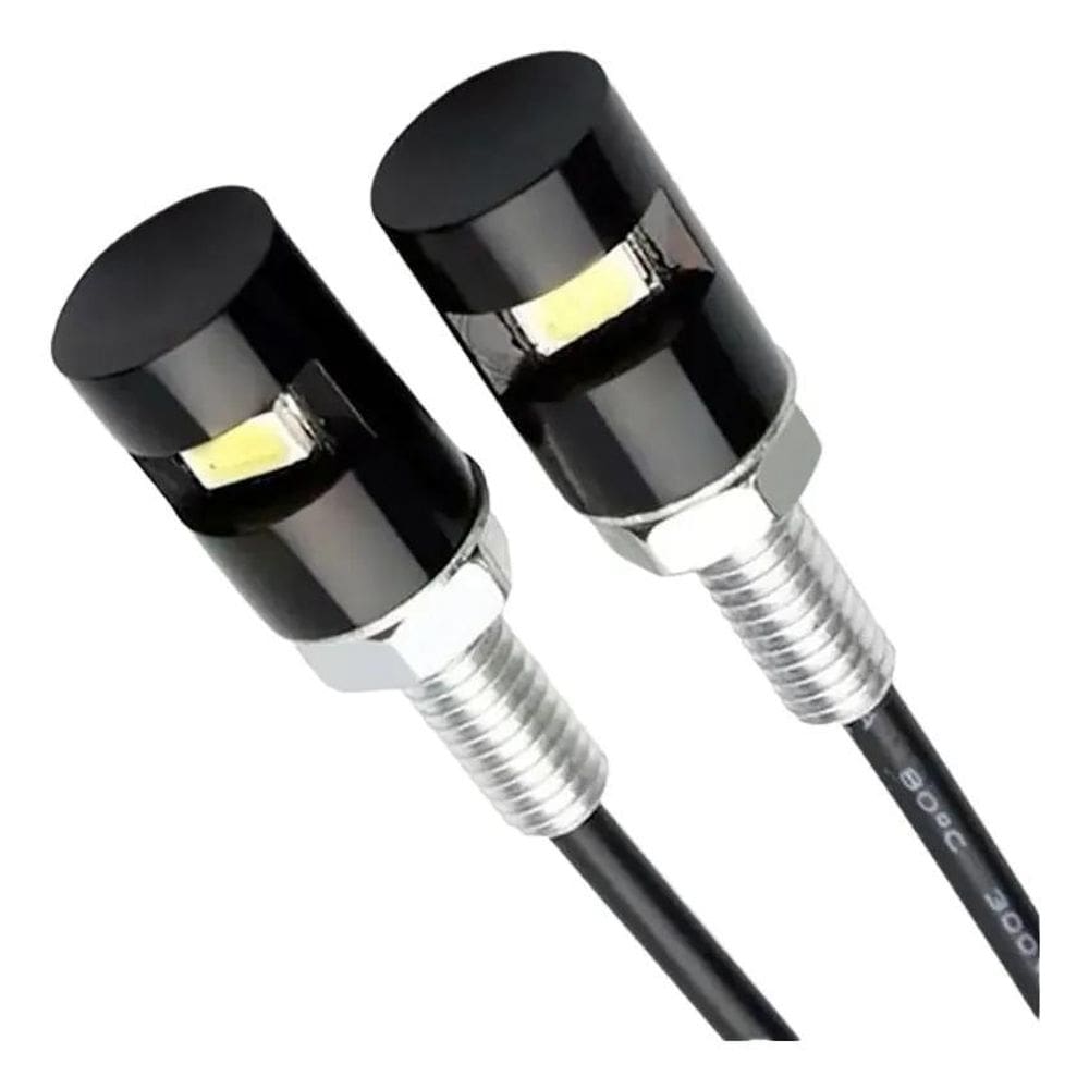 2X Par Parafuso Luz Placa Led Moto Carro Universal Custom