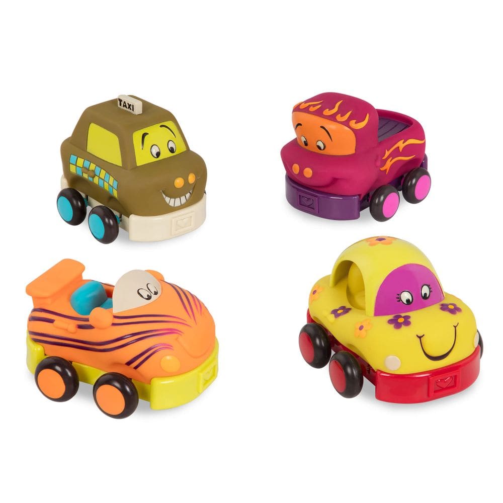 Toy Cars B. toys Soft Vehicles Pull Back 12 meses para crianças