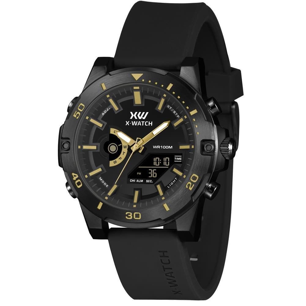 Relógio X-Watch Masculino Ref: Xmnsa007 P1Px Anadigi Black
