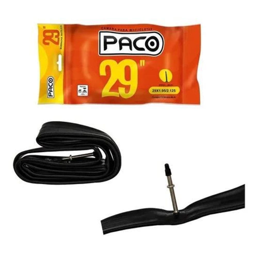 2X Câmara De Ar Paco Aro 29 Com Válvula Presta 48Mm 1.9-2.12