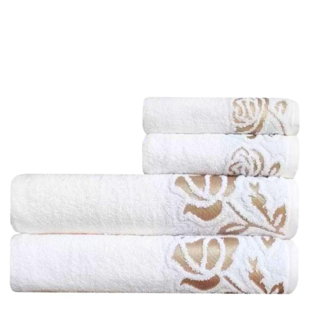 Jogo De Toalhas 4 Pç Macia Guadalupe - 500 G/M - Branca