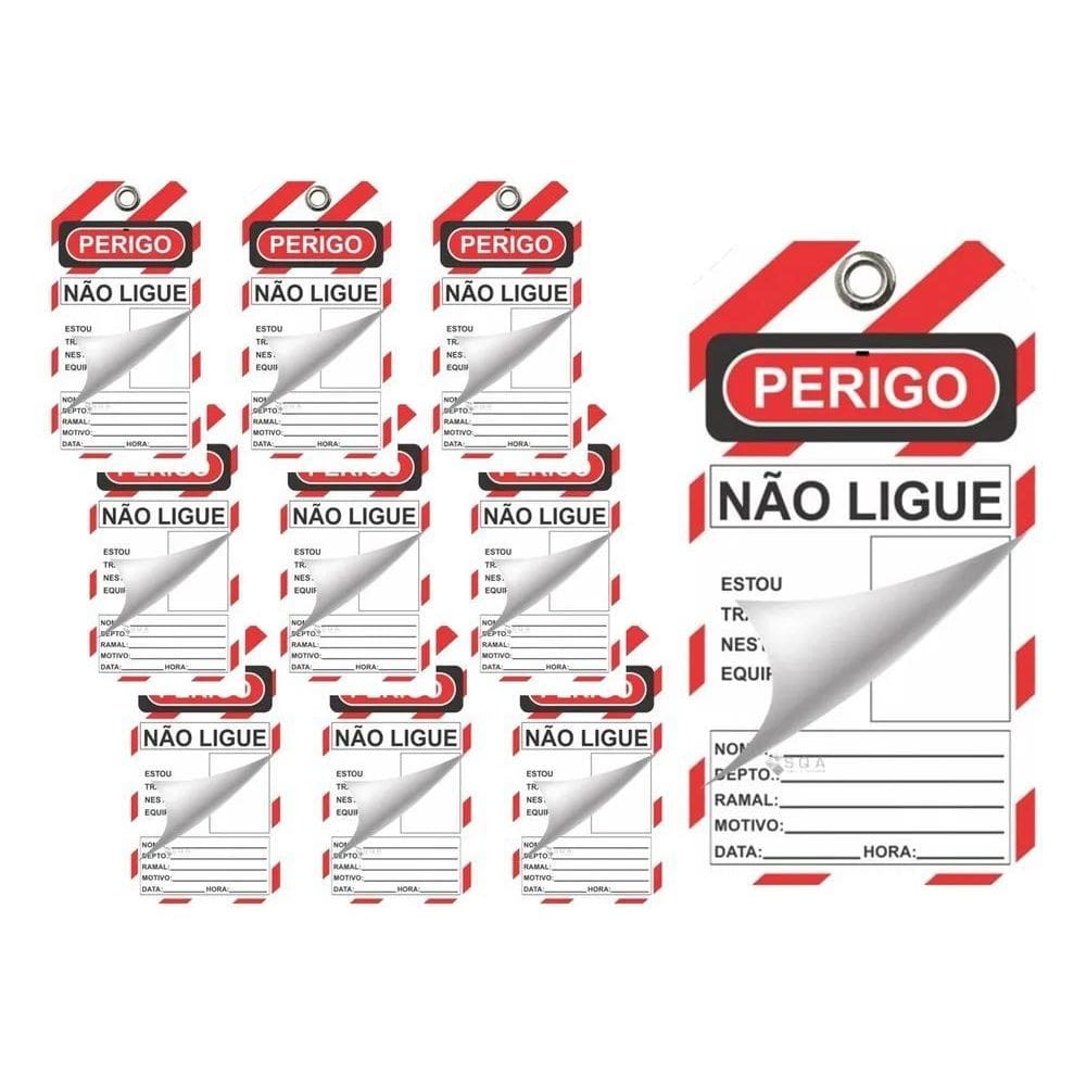2X Cartão De Bloqueio E Identificação Nr10 - Nr12 - Loto- 10