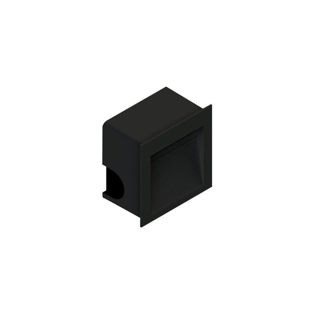 Balizador Save Energy Embutir Led 1,5W Bivolt Preto 3000K Lu