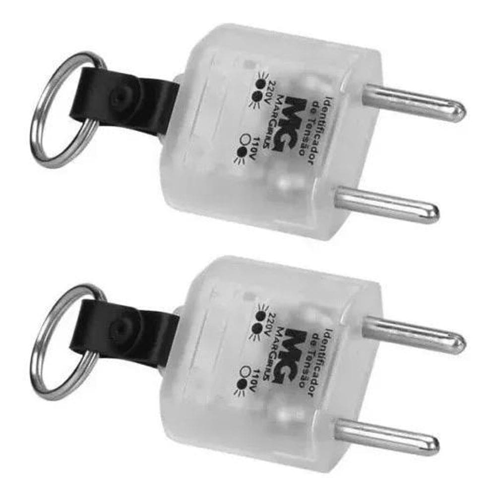 2X Kit 2 Plugue Tomada Teste Identificador Tensão Margirius