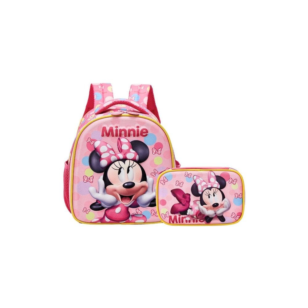 Kit Escolar Lancheira Térmica + Estojo Box Minnie Mouse
