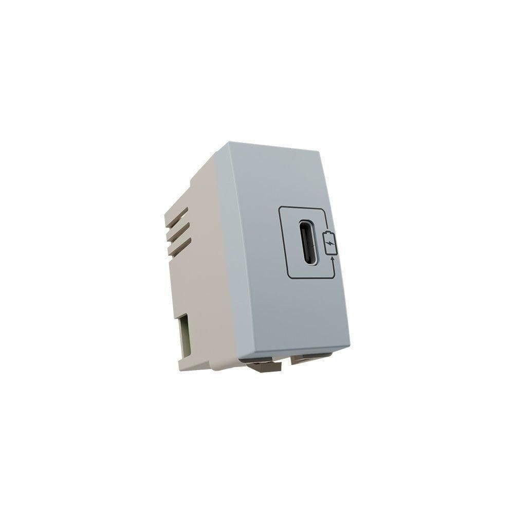 Módulo Tomada Carregador Usb-C Margirius Sleek Colors 2A 10W