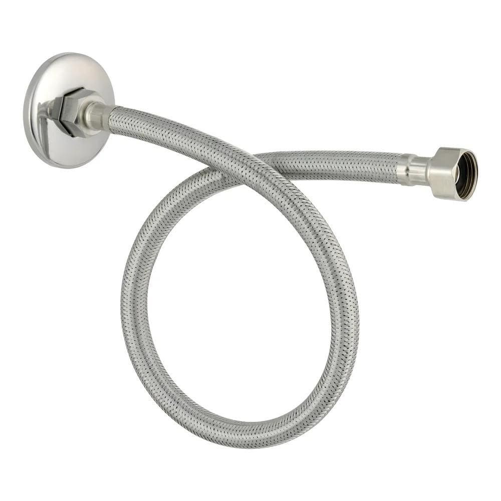 2X Engate Mangueira Flexível Trançada 40Cm Aço Inox Quente F