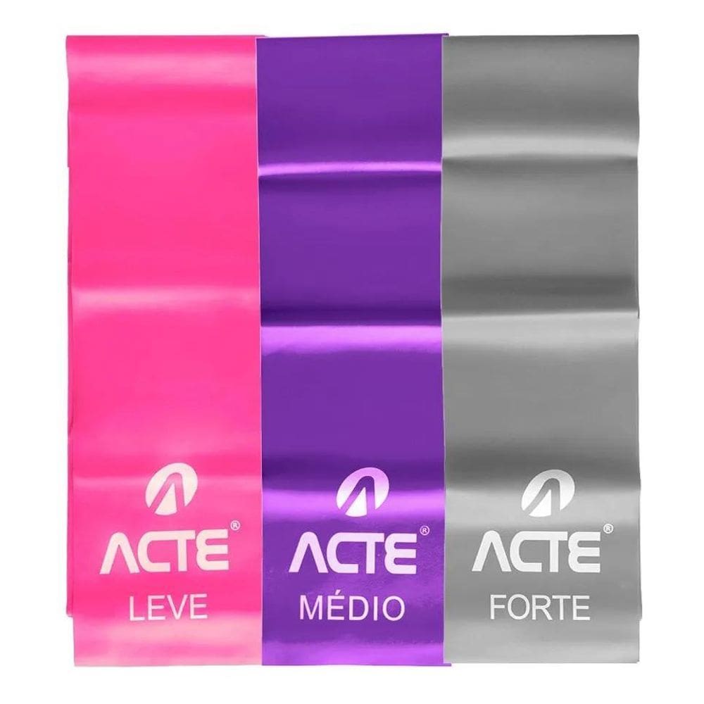 2X Kit Faixas Em Látex Band 3 Intensidades -Leve Médio Difíc