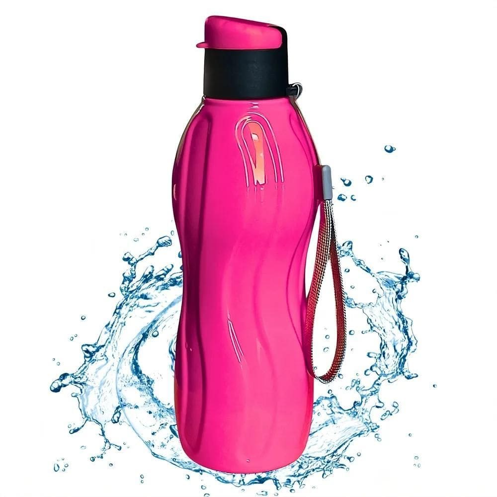 2X Garrafinha Squeeze Agua 600Ml Plástico Academia E Treino