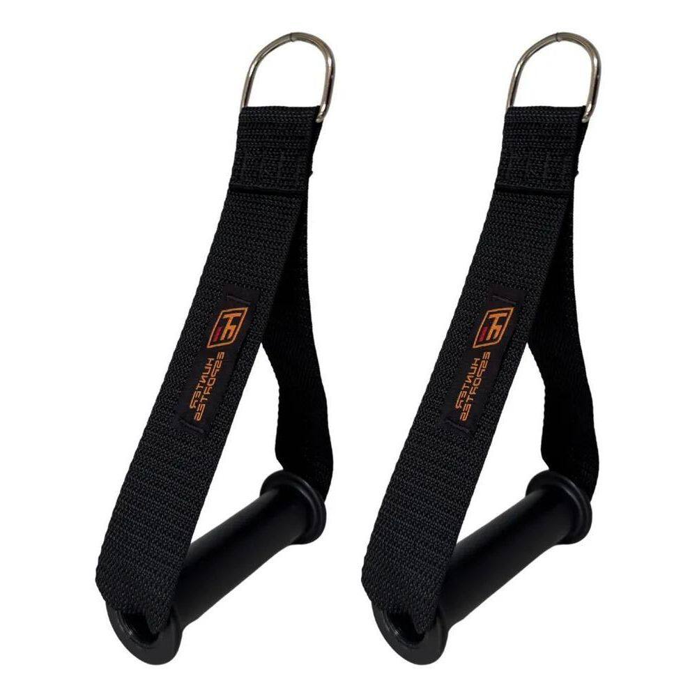 2X Puxador De Mão Alça Para Cross Over Pilates Remada Academ