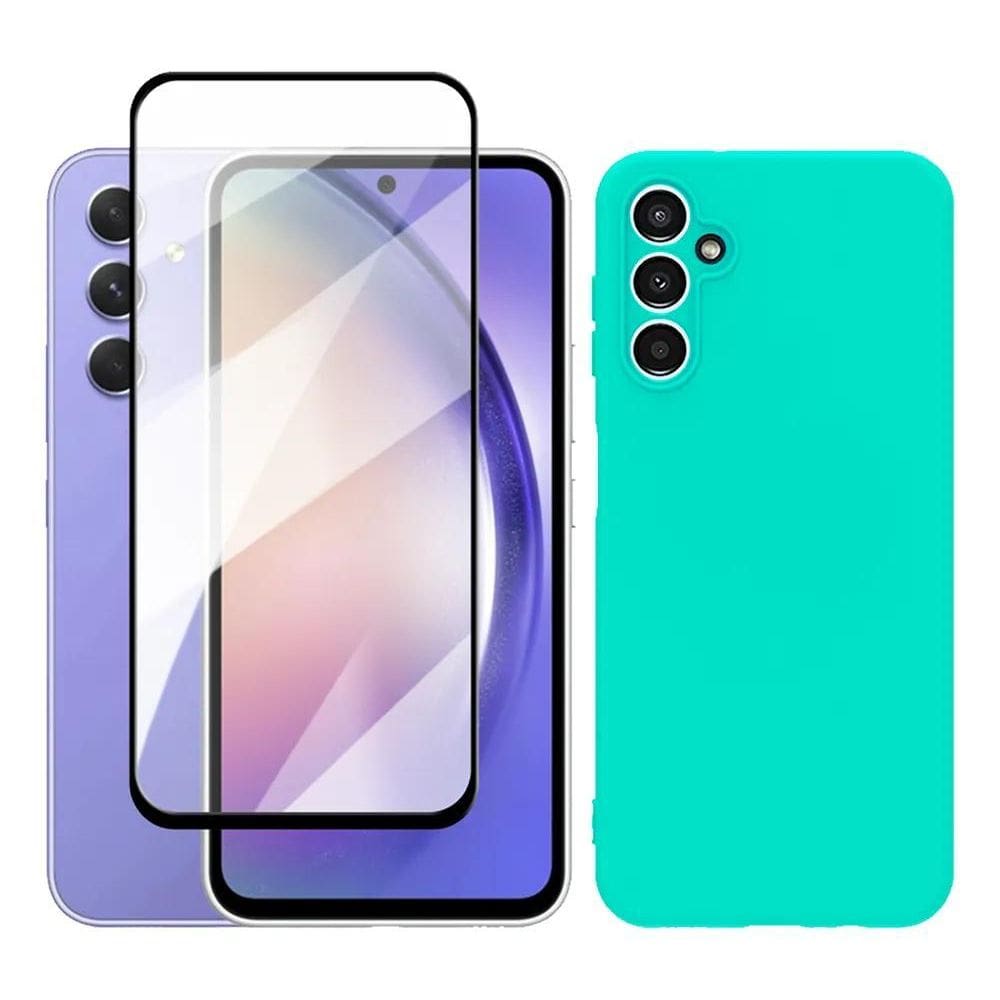 2X Capa Capinha Case Aveludada + Película 3D Para Galaxy A54