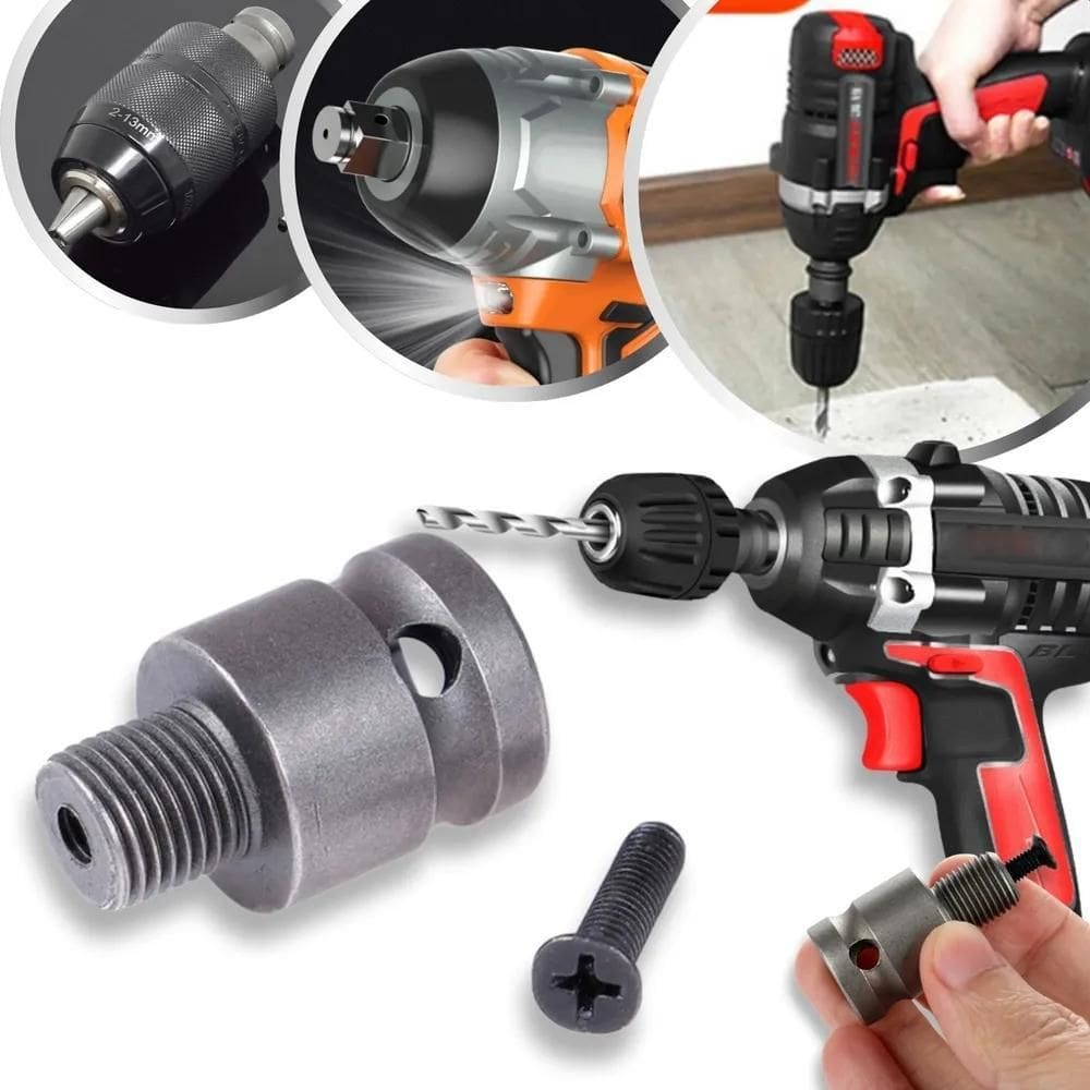 2X Adaptador Quadrado 1/2 Parafusadeira Chave Impacto Mandr