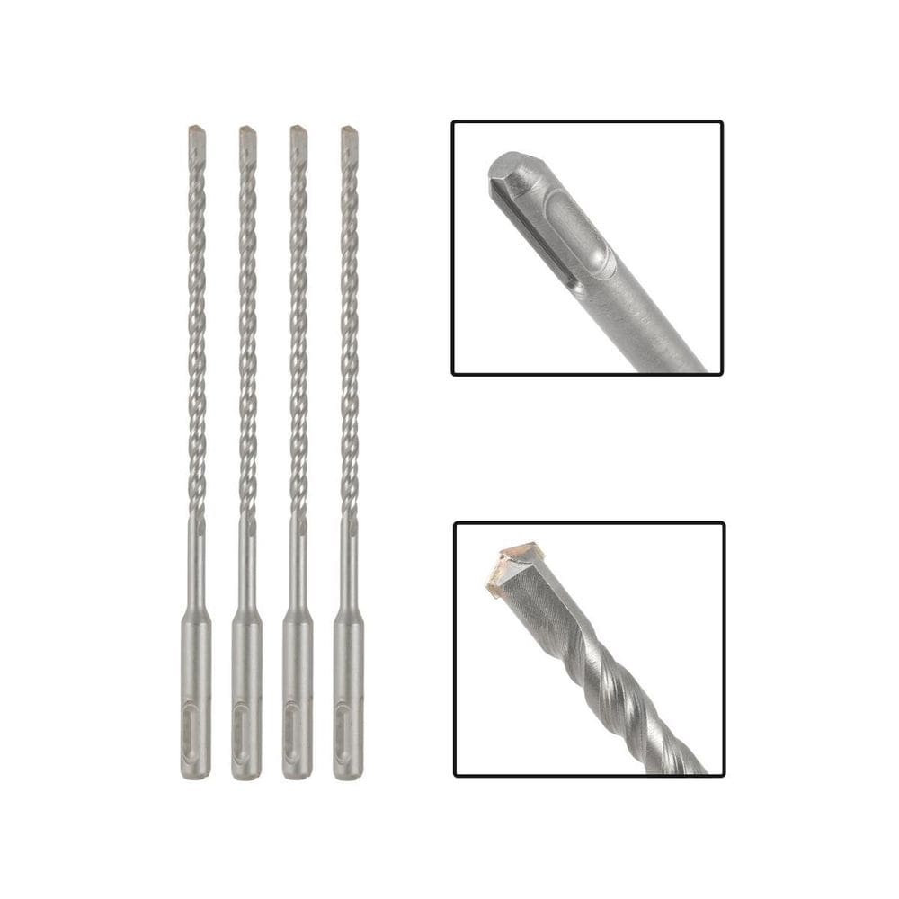 Jogo 4 Brocas Sds Plus 6X160 Mm Aço Carbono Tungstênio