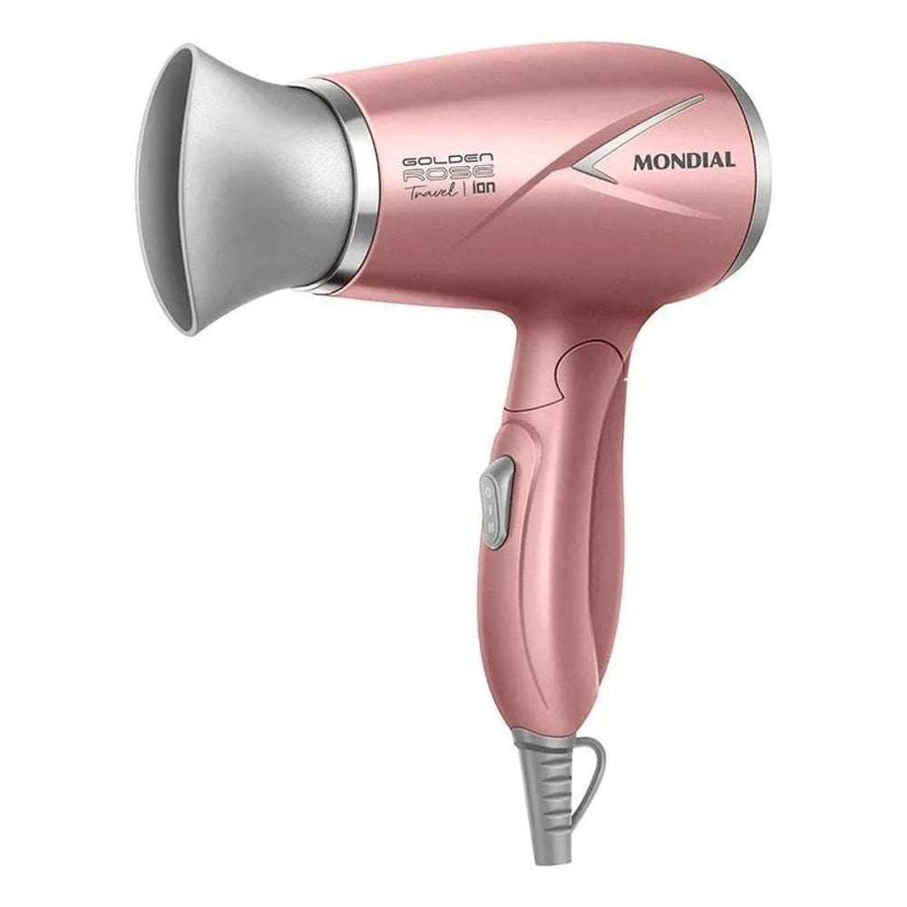 Secador De Cabelos Travel Golden Rose Mondial Sc-47-Gr