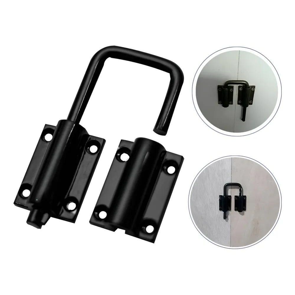2X Trinco Para Porta Camarão Cor Branca, Preto, Prata E Marr