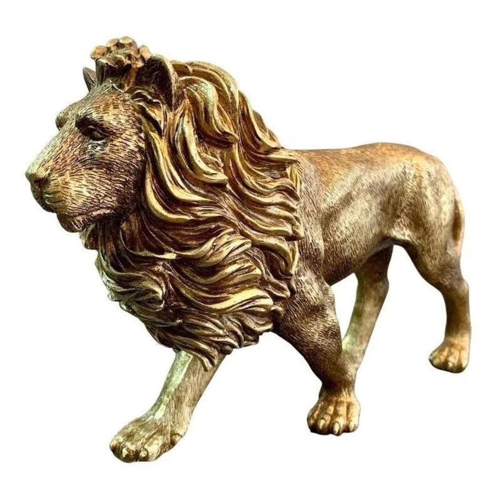Escultura Leão Em Poliresina 14892 Mart