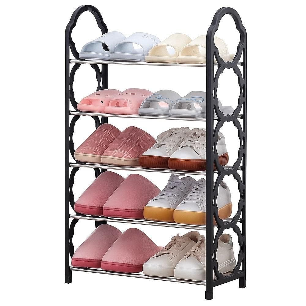 Prateleira Sapateira Vertical Multiuso Organizador Grande 10 Pares Closet Sala Lavanderia Pretonde