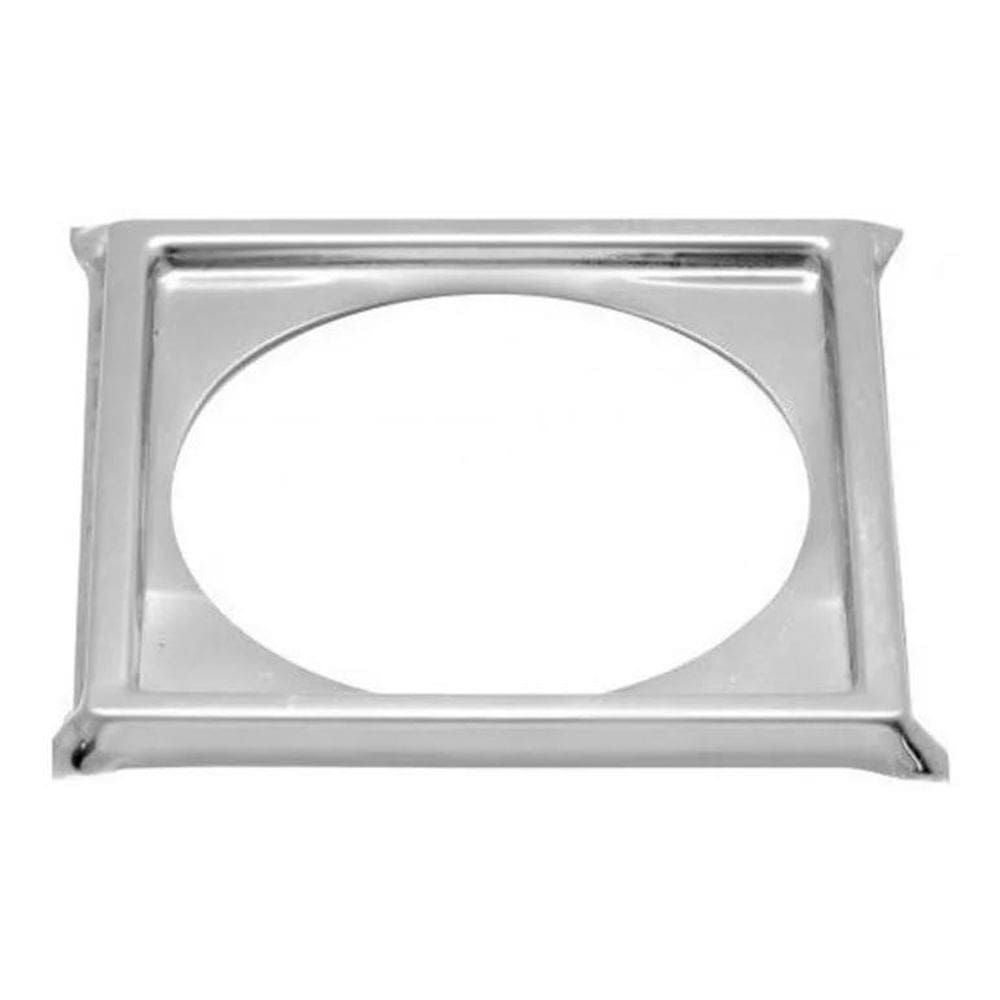 2X Porta Grelha Ralo Click 15X15 Suporte Cromado Inox