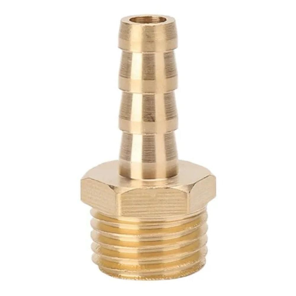 2X Espigão Adaptador Macho Fixo Latão Mangueira 5/16 Rosca 1