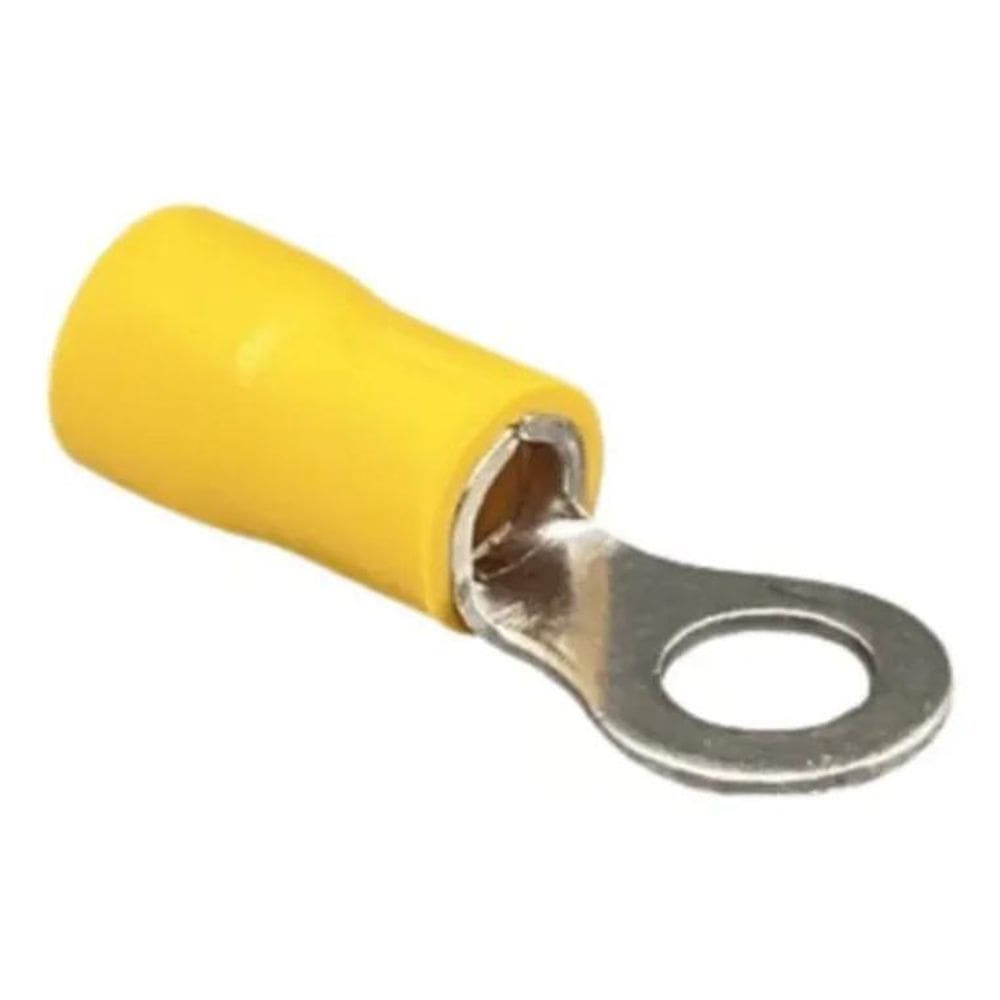 2X Terminal Olhal Pré Isolado Amarelo 4 À 6Mm M4 - 100 Peças
