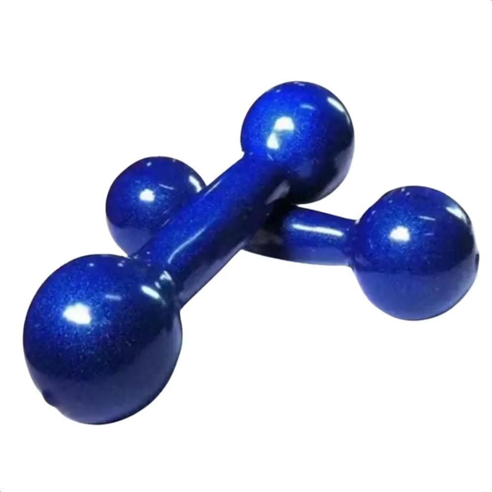 2X Halter 2Kg Cada Emborrachado Bola Par Peso Exercício Em C