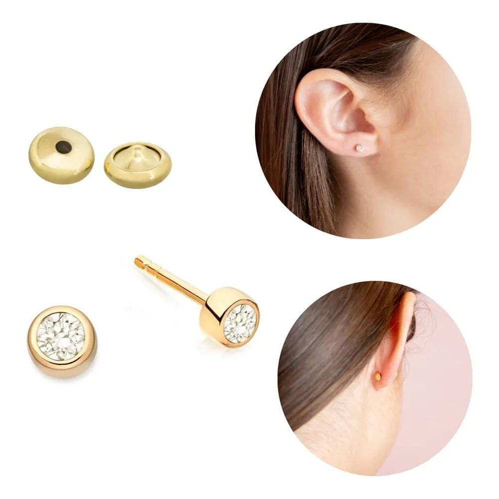 Brinco Infantil Para Bebê Ponto De Luz Antialérgico Banhado