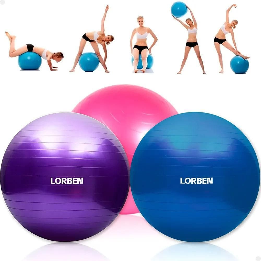 Bola De Pilates Funcional Com Bomba De Ar - Suporta Até 300K