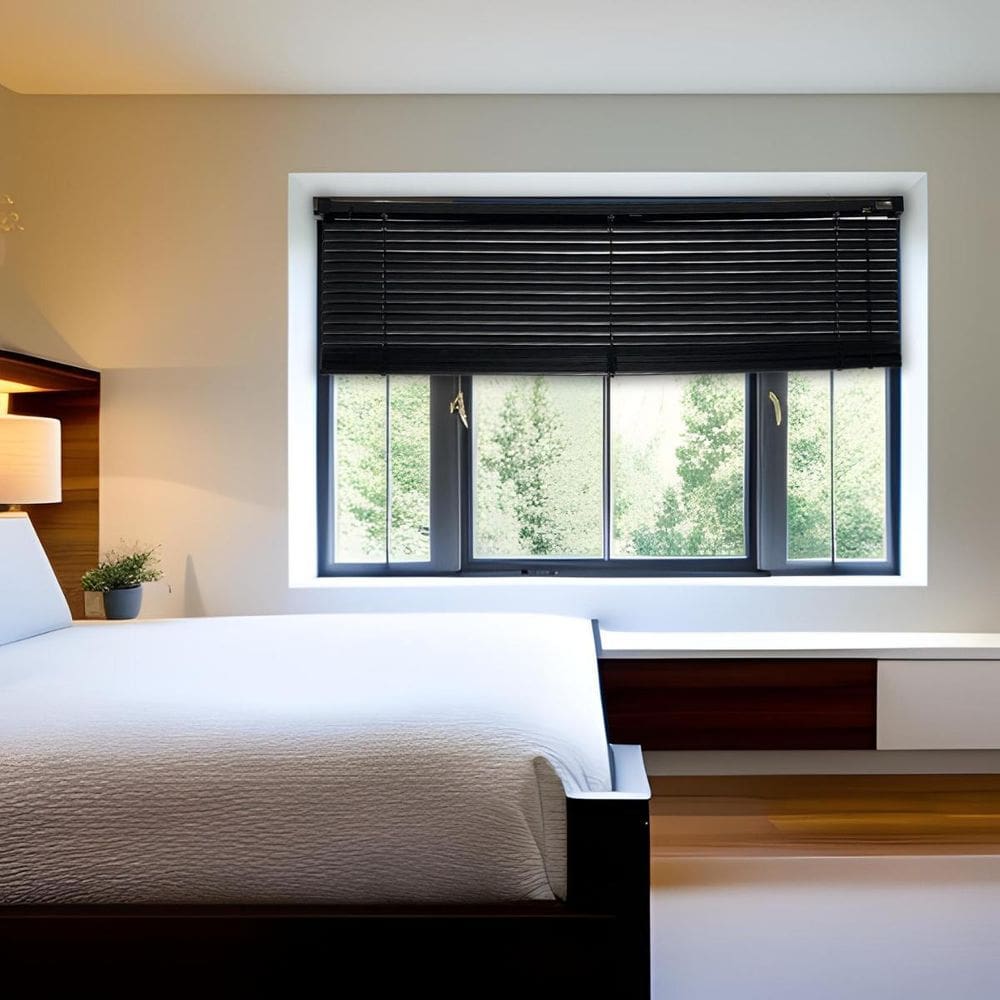 Persiana Horizontal Pvc Block Preta 80 L X 160 A Cm Lâminas