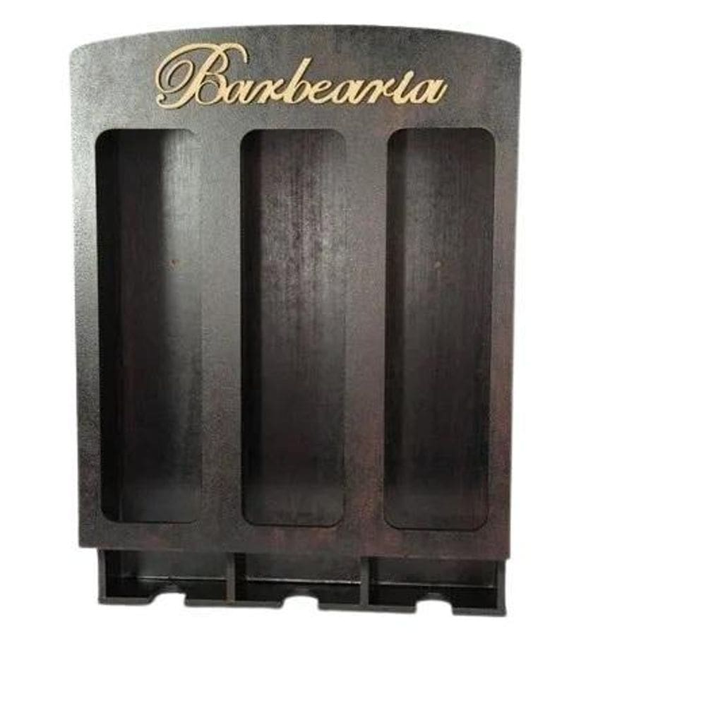 Porta Pomadas Mdf Para 30 Pomadas - Marrom Escuro