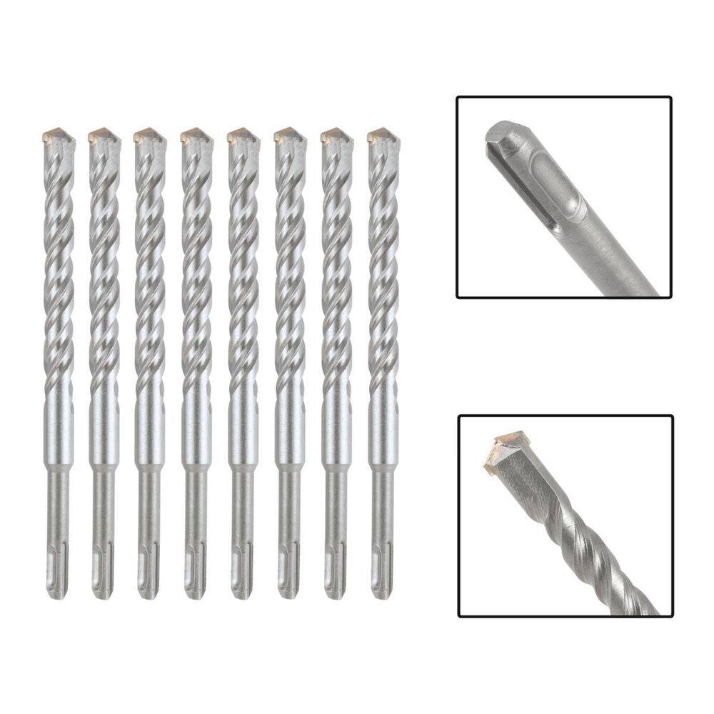 Jogo 8 Brocas Sds Plus 20X260 Mm Aço Carbono Tungstênio