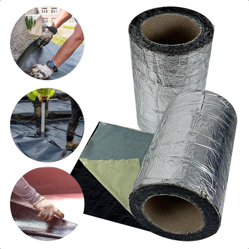 2X Manta Asfáltica Aluminizada Telhado Rufo Calha 20Cm X 10M