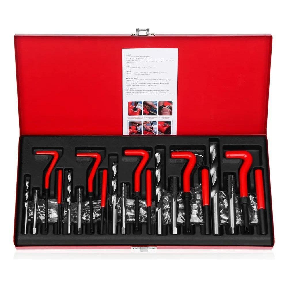 2X Kit Jogo Helicoil Reparo Rosca Postiça M5-M12 Com 131 Peç