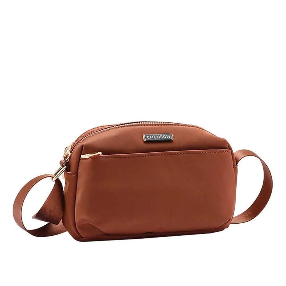 Bolsa Chenson Twill Nylon Transversal Cafe Un