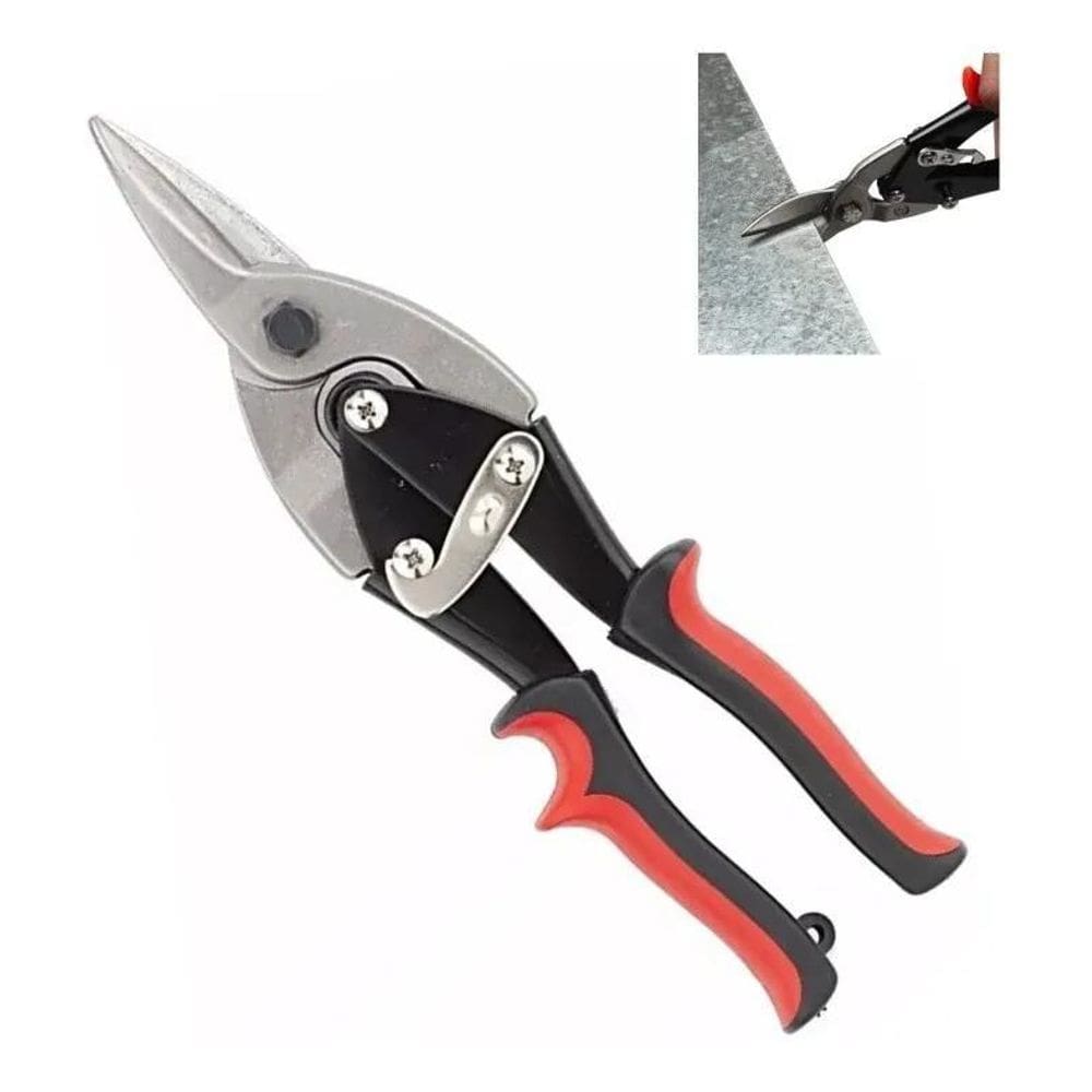 2X Tesoura Profissional 25 Cm Corte Reto Chapa Calhas Rufos