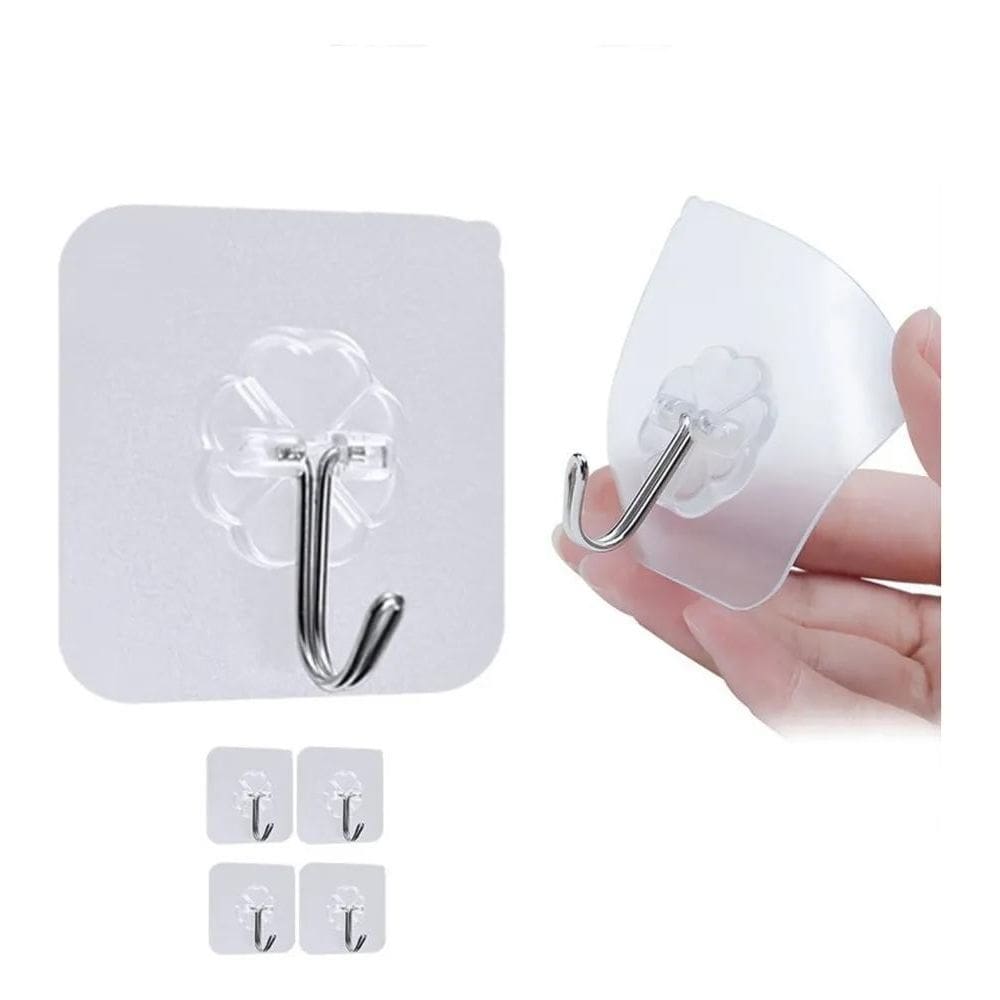 2X 4 Gancho De Parede Adesivo Pra Banheiro Suporte Toalha Ro