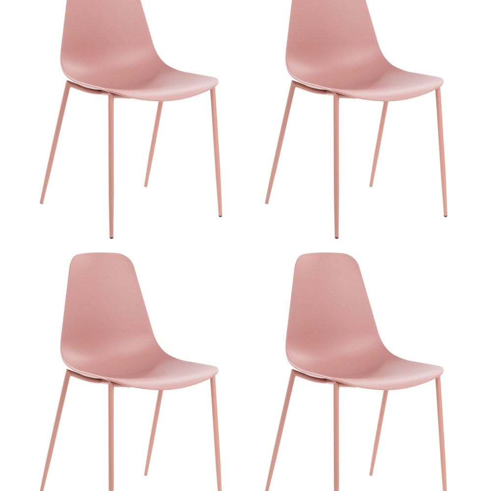 Kit com 4 Cadeiras em Polipropileno Miami Rose