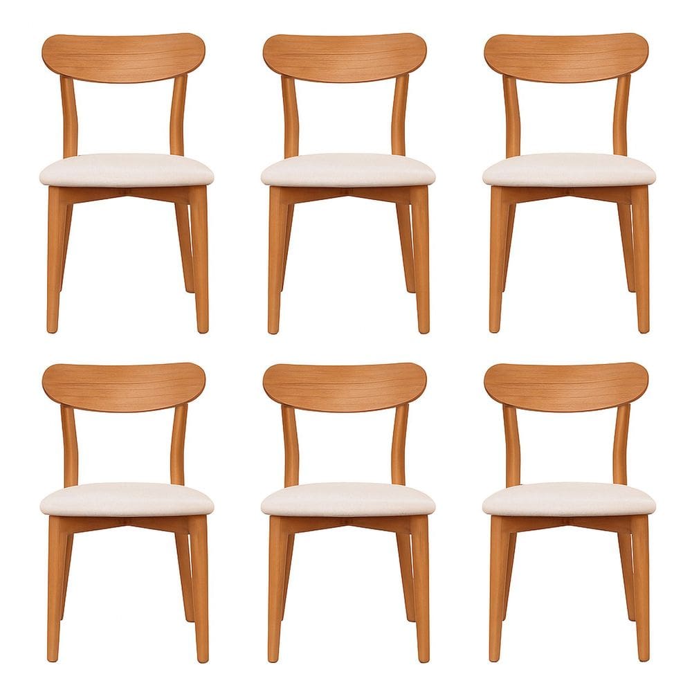 Kit 6 Cadeiras Madeira Maciça Laminadas Ceci Cabecasa Madeiramadeira Naturalíssimo