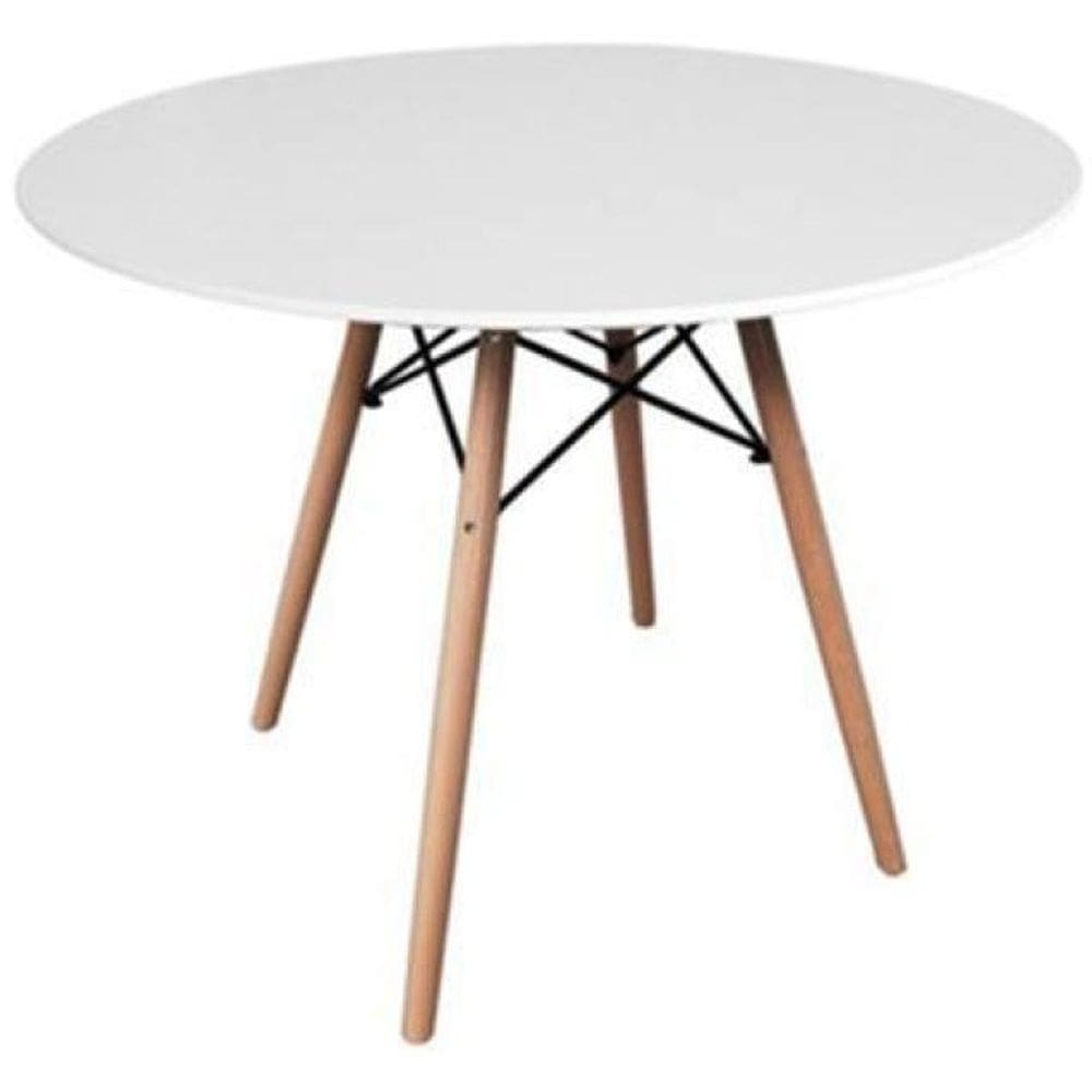 Mesa De Jantar Redonda Eiffel Design - Pé Palito - 80 Cm - B