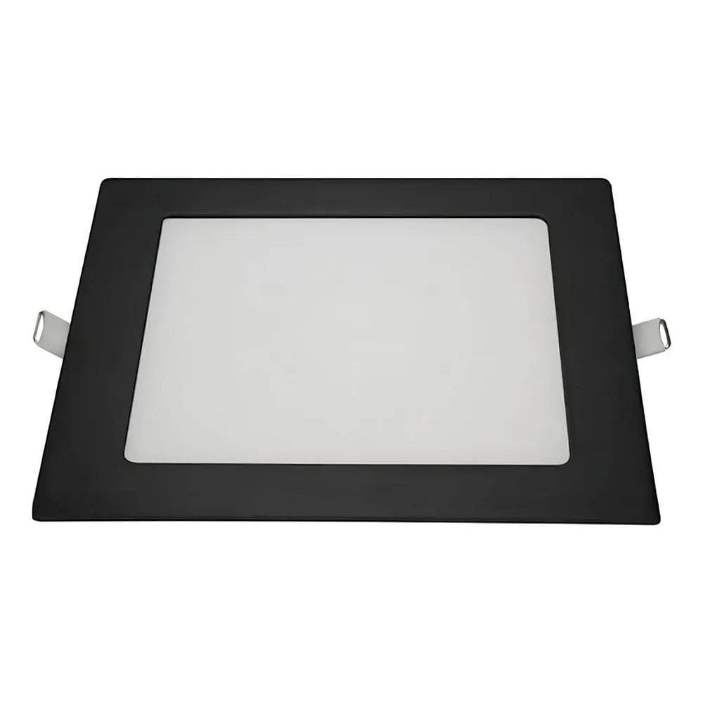 2X Blumenau Iluminação Plafon Quadrado Embutir 18W Preto Bra