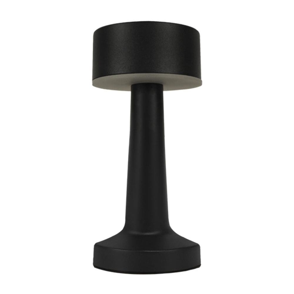 Luminária Abajur Mesa Jimp Dimerizável Recarregável Preto