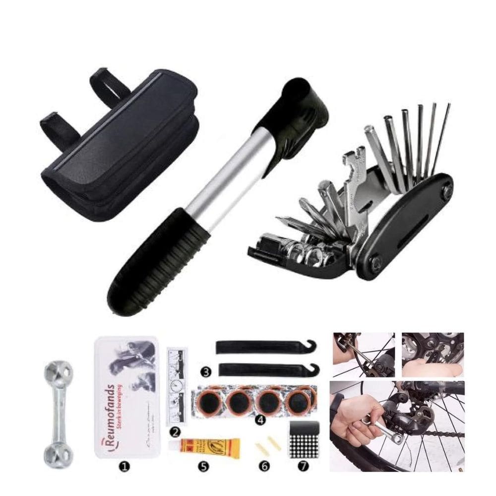 Kit Bicicleta Ferramentas De Reparo Remendo Pneus E Quadros