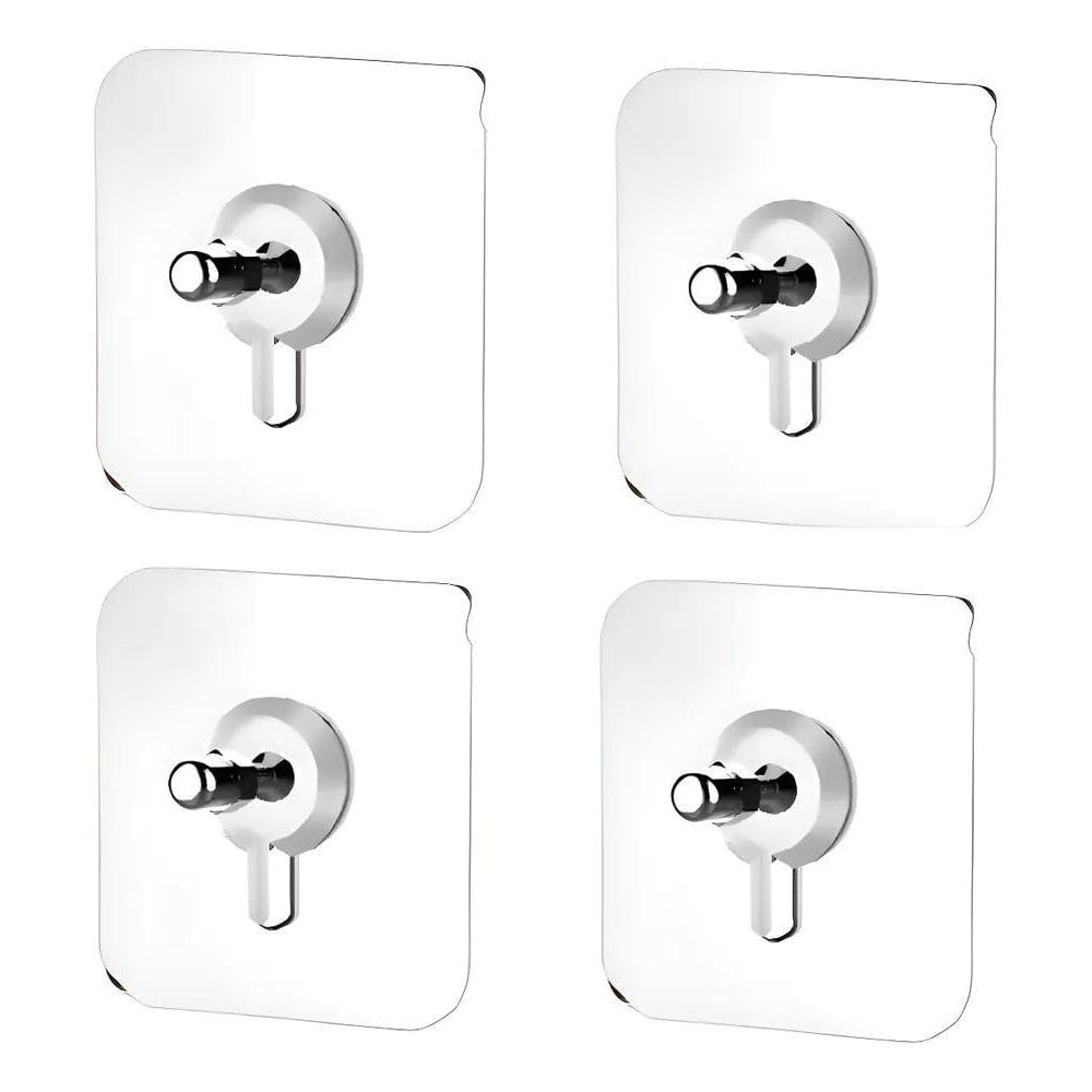 2X Kit 04 Prego/ Parafuso Suporte Autoadesivo Gancho Até 7Kg