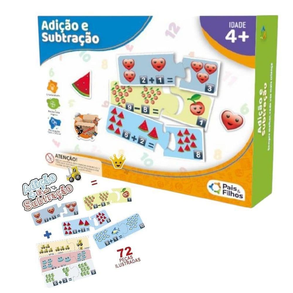 Brinquedo Pedagógico Jogo Educativo Adição E Subtração
